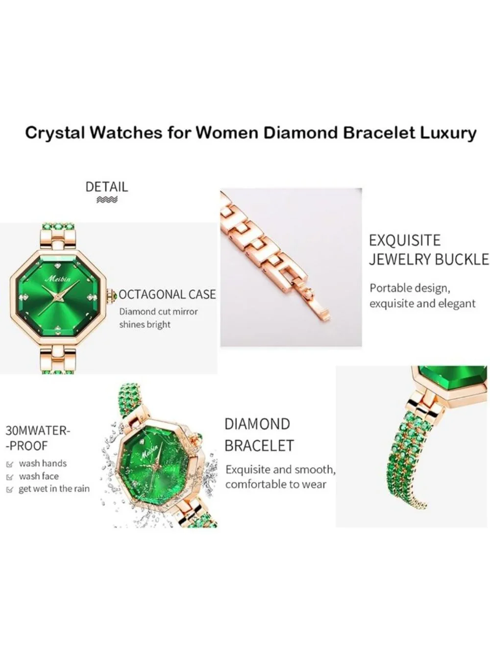 Women's Red Crystal Diamond Bangle Ladies Bracelet Luxury Oval Wrist Watches